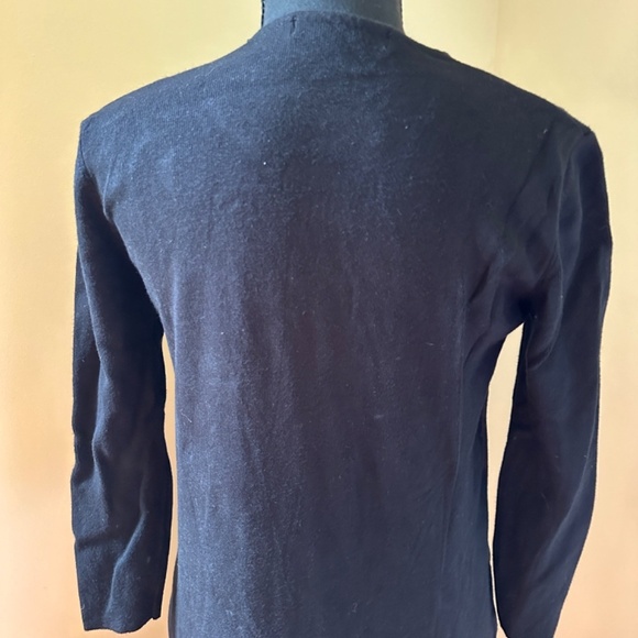 *ZARA* Black Long Sleeve Knit Dress Size Large - Picture 5 of 7